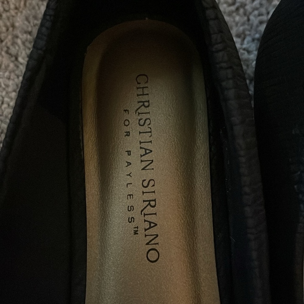 Christian Siriano Womens Gigi Black Pointed Toe Solid Size 7.5W Ballet Flat Shoe - Picture 2 of 6